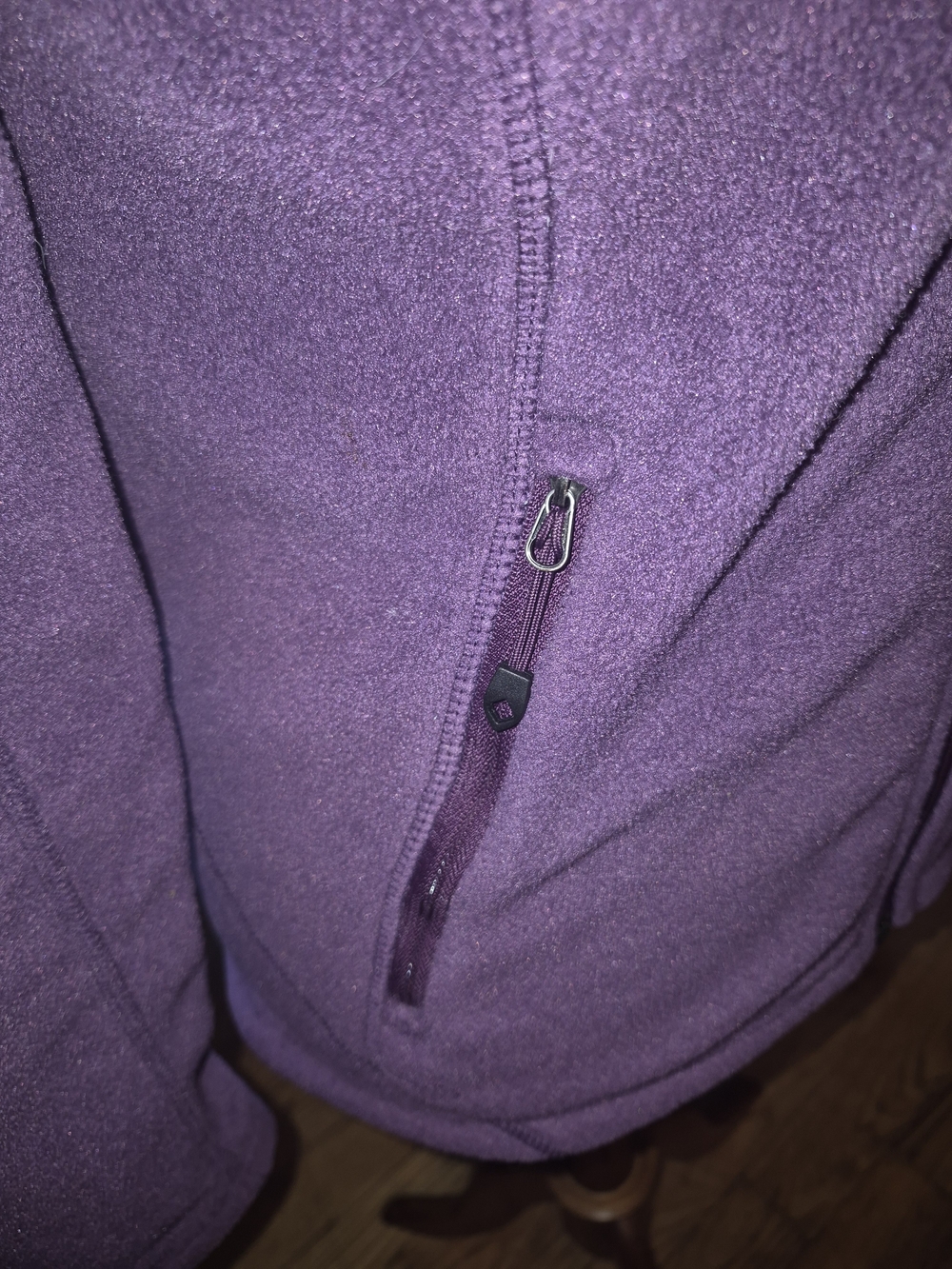 Womans Small Eastern Mountain Sports Purple Zip-Up Fleece Jacket - Picture 4 of 7